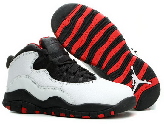 Mens & Womens (unisex) Air Jordan Retro 10 White Black Red Outlet Store